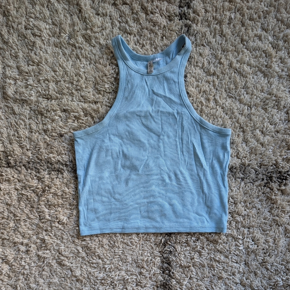 FREE blue H&M High Neck Tank